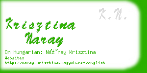 krisztina naray business card